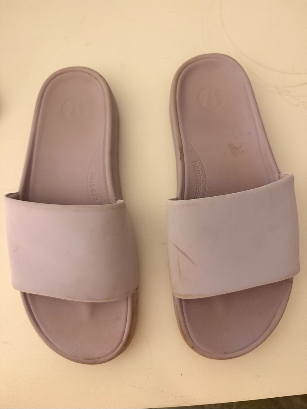 lululemon athletica Pastel Lilac Slide Sandals